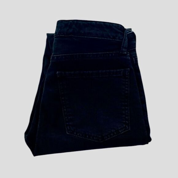 IRO Jeans THILA Designer High Waist Skinny Stretch Denim Raw hem Black Size 25 - Picture 11 of 15